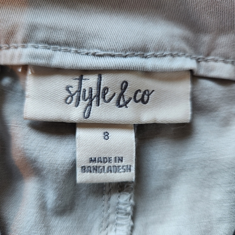 Women's Style & Co. Khaki Trouser Pants, Size 8 - Picture 3 of 3